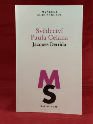 Obrázek pro Derrida Jacques - Svědectví Paula Celana
